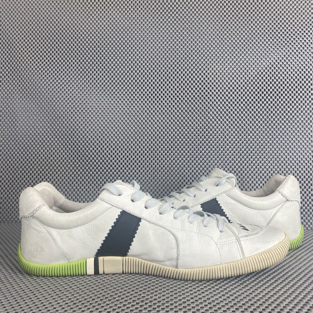 Osklen Riva Lona Sneakers Mens 12 White Leather Lace Up Low Top Casual - Picture 3 of 14